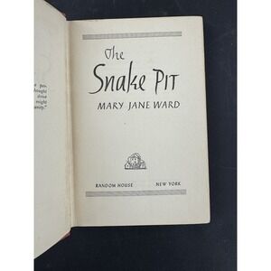 The Snake Pit Mary Jane Ward 1946 First Edition Hardcover No Dust Jacket
